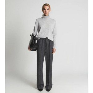 Reiss Coleen Cashmere Roll Neck Sweater Grey Size Small